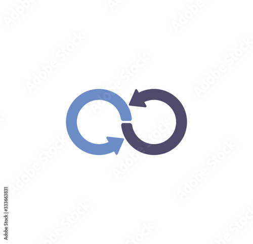 Infinity sign icon on background for graphic and web design. Creative illustration concept symbol for web or mobile app