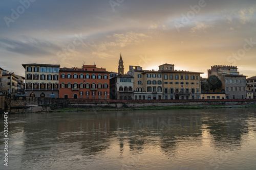 The Arno River in Florence Italy