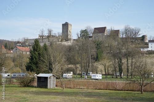 Pappenheim - Burg und Campingplatz im Frühjahr photo