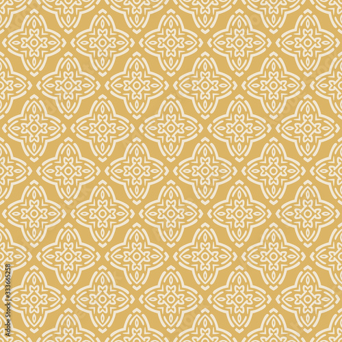Gold Background, Seamless Pattern. Ethnic, template. Suitable for design Book Cover, Poster, Wallpaper