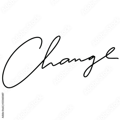 Change title or heading in hand lettering style
