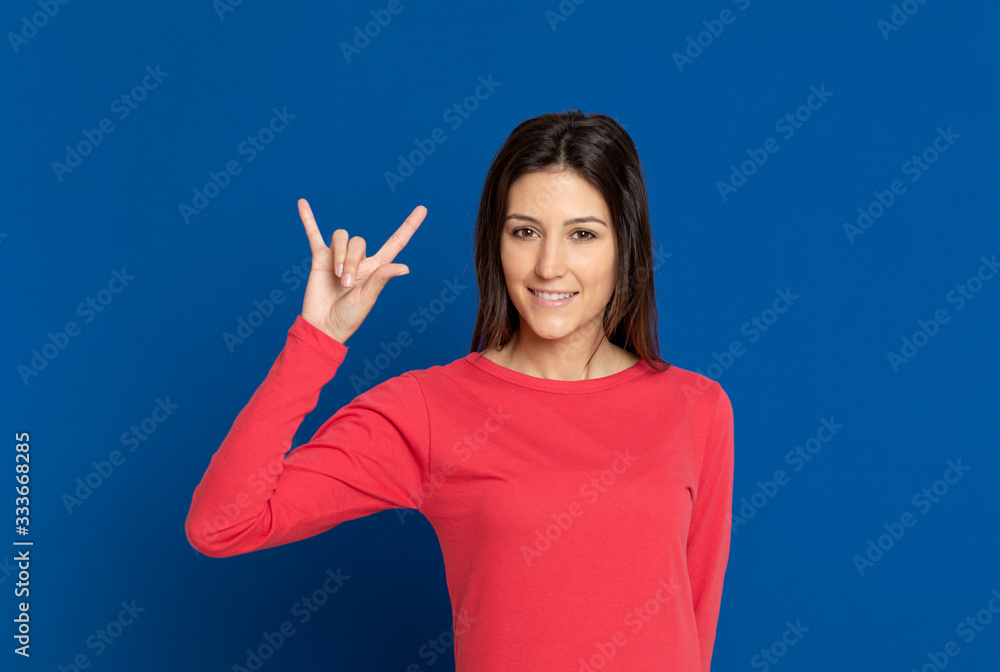 Attractive brunette girl in studio Attractive brunette girl in studio