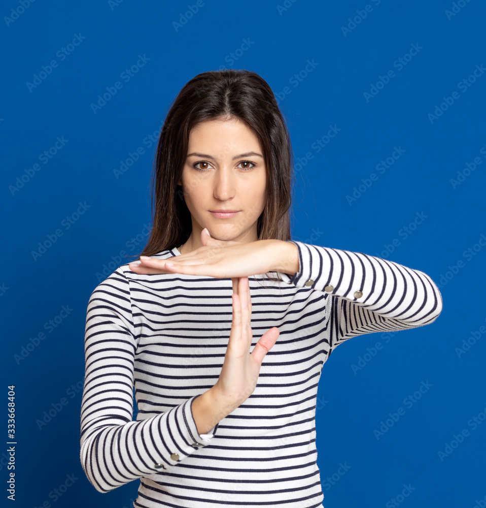 Attractive brunette girl in studio Attractive brunette girl in studio