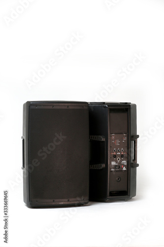 Black speaker system on white background © Віктор Даньковський