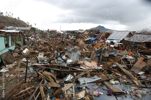 8 November 2013. Tacloban, Philippines.Typhoon Haiyan, known as Super Typhoon Yolanda in the Philippines, was one of the most intense tropical cyclones on record.