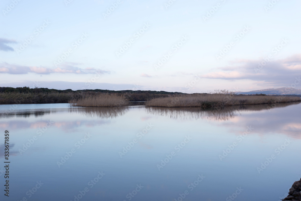 Fototapeta premium The Coghina river at Valledoria