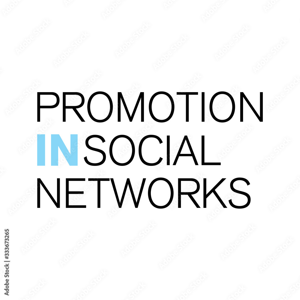 Vector logo of promotion in social networks, advertising