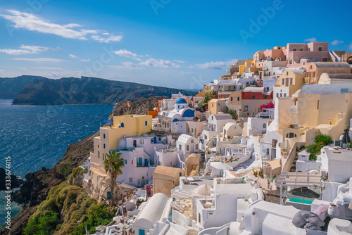 Fototapeta Naklejka Na Ścianę i Meble -  Oia town cityscape at Santorini island in Greece