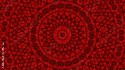 Kaleidoscope red circle stock video