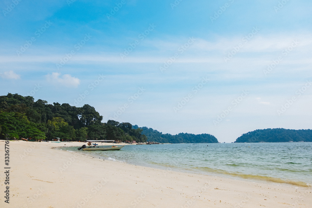 beauty of nature surrounding Pangkor Island located in Perak State, Malaysia under bright sunny day