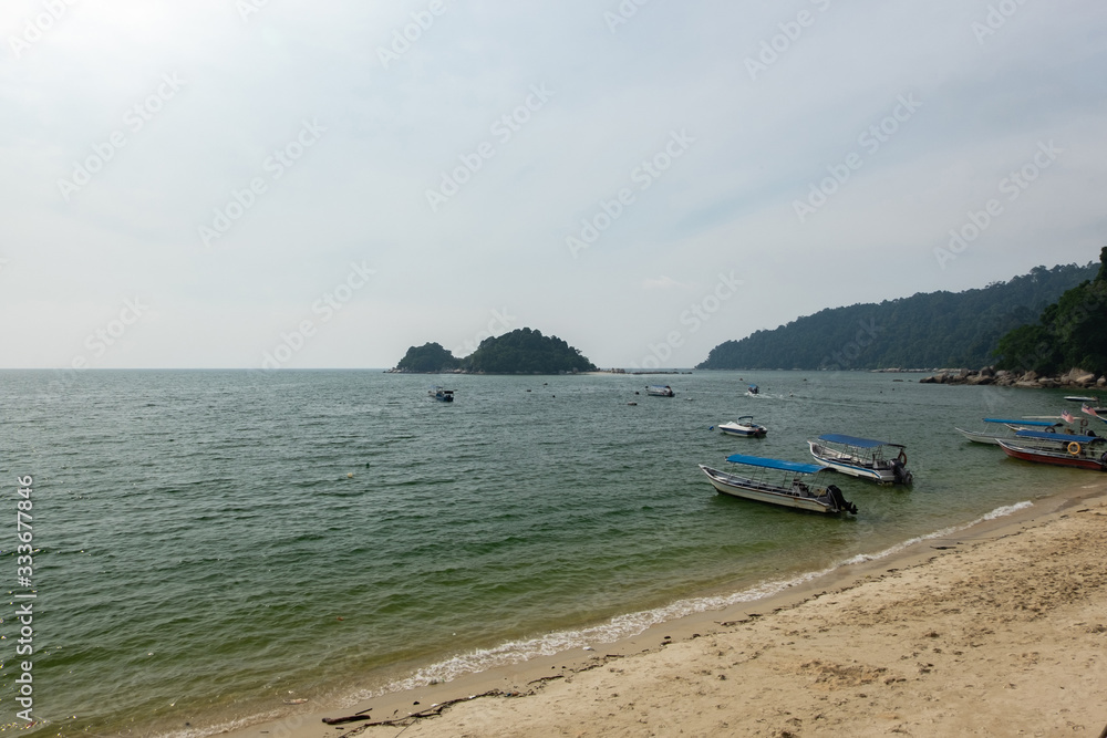beauty of nature surrounding Pangkor Island located in Perak State, Malaysia under bright sunny day