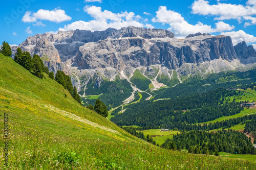 Awesome view at a mountain in the Dolomites