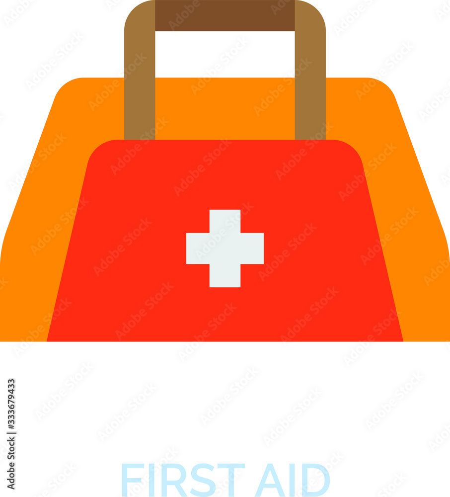 Obraz premium First Aid Bag icon.