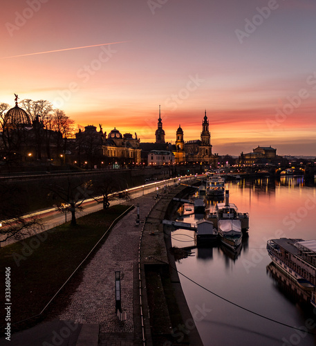 Sunset Dresden, Saxony, Germany