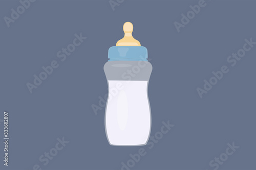 Vector Isolated Illustration of a Feeding Bottle 