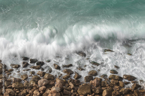 sea waves and rocks-long exposure