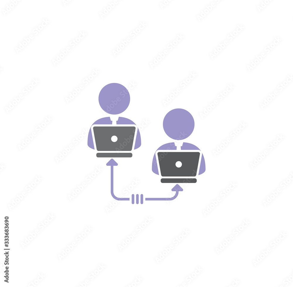 Businessman and computer related icon on background for graphic and web design. Creative illustration concept symbol for web or mobile app Businessman and computer related icon on background for graphic and web design. Creative illustration concept symbol for web or mobile app