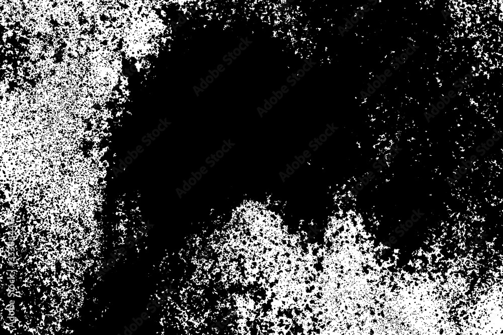 Obraz premium Black and white grunge background. Post-apocalyptic style texture. Digitally generated image. Vector design elements. Illustration, Eps 10.