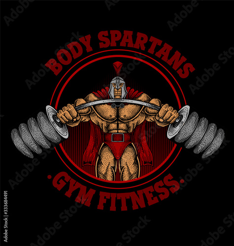 Sparta gym vintage logo-vector