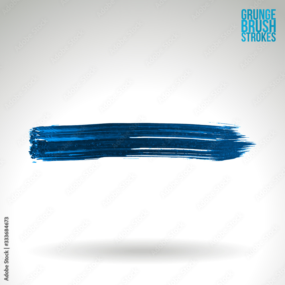 Blue brush stroke and texture. Grunge vector abstract hand - painted element. Underline and border design. Blue brush stroke and texture. Grunge vector abstract hand - painted element. Underline and border design.