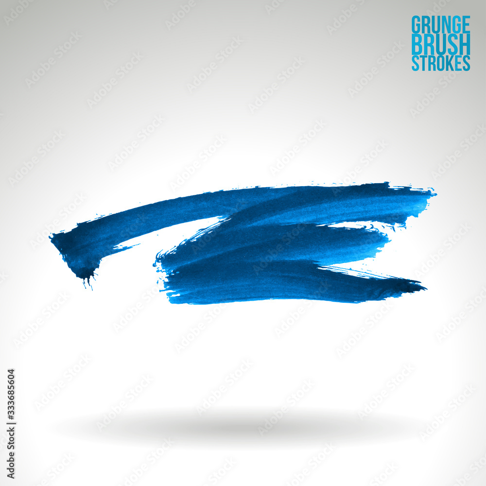 Blue brush stroke and texture. Grunge vector abstract hand - painted element. Underline and border design. Blue brush stroke and texture. Grunge vector abstract hand - painted element. Underline and border design.
