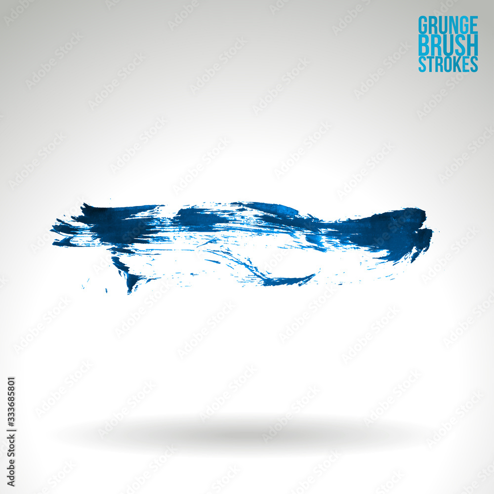 Blue brush stroke and texture. Grunge vector abstract hand - painted element. Underline and border design. Blue brush stroke and texture. Grunge vector abstract hand - painted element. Underline and border design.
