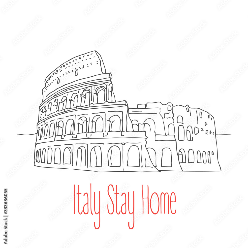 Stay home poster for Italy