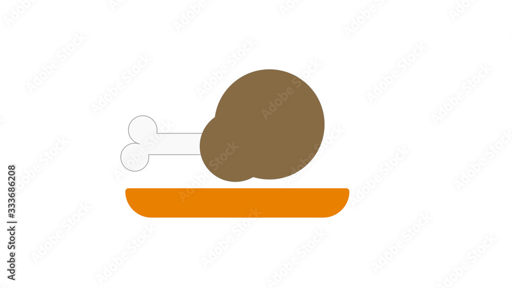 chicken thighs icon, isolated chicken legs chicken thighs icon, isolated chicken legs
