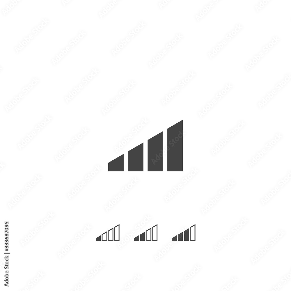 Signal vector icon on white isolated background. Signal vector icon on white isolated background.