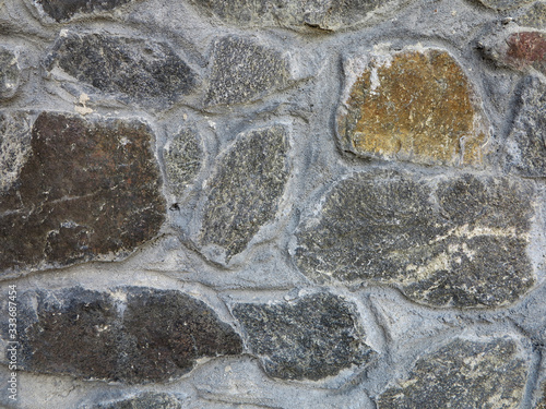  stone on the wall of a new home