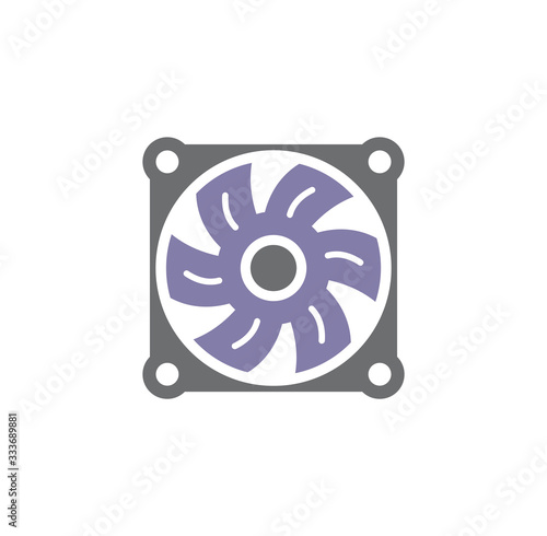 Fan icon on background for graphic and web design. Creative illustration concept symbol for web or mobile app