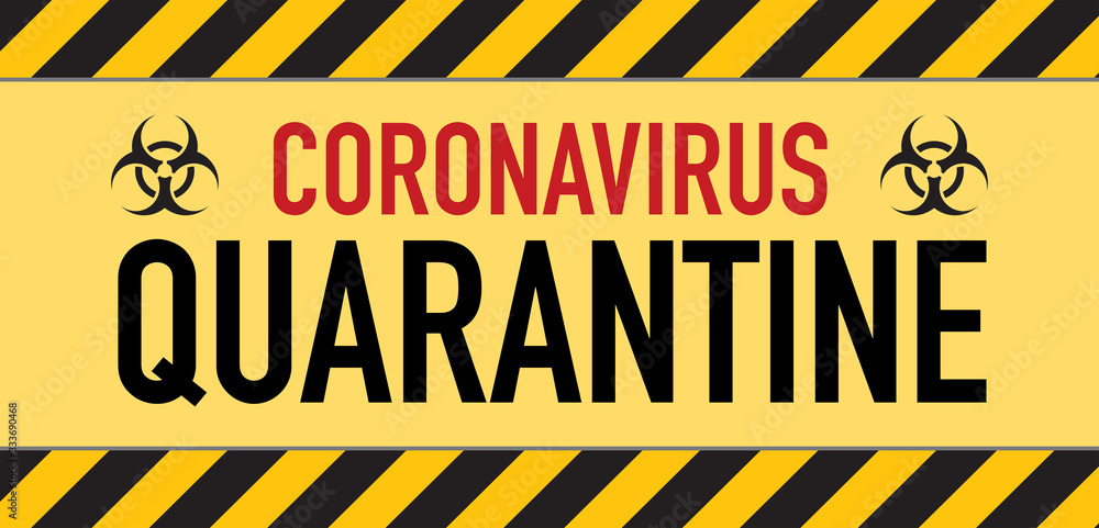 Fototapeta Warning coronavirus quarantine