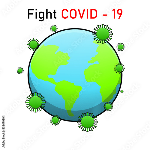 COVID-19 fight the virus from wuhan vector