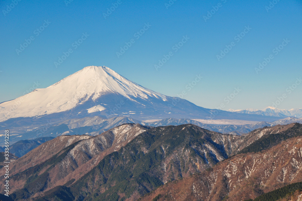 富士山, 雪, 絶景, 風景, 青空, 自然