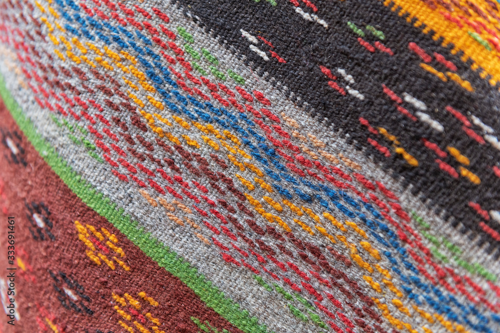 Moroccan carpet with traditional Berber design. Moroccan carpet with traditional Berber design.