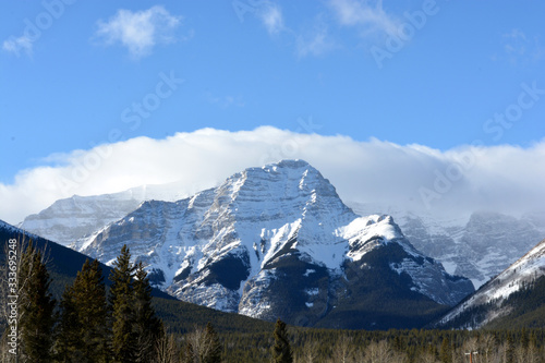 Snowy Mountain Peaks in the Rocky Mountains