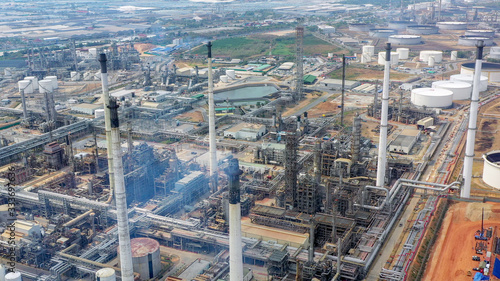 Aerial view Oil Refinery