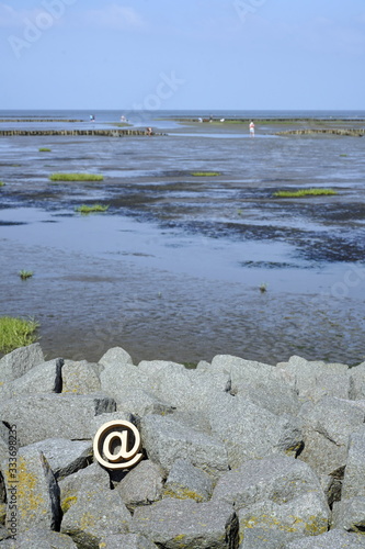 Obraz na płótnie Wattenmeer Nordseeküste w salonie