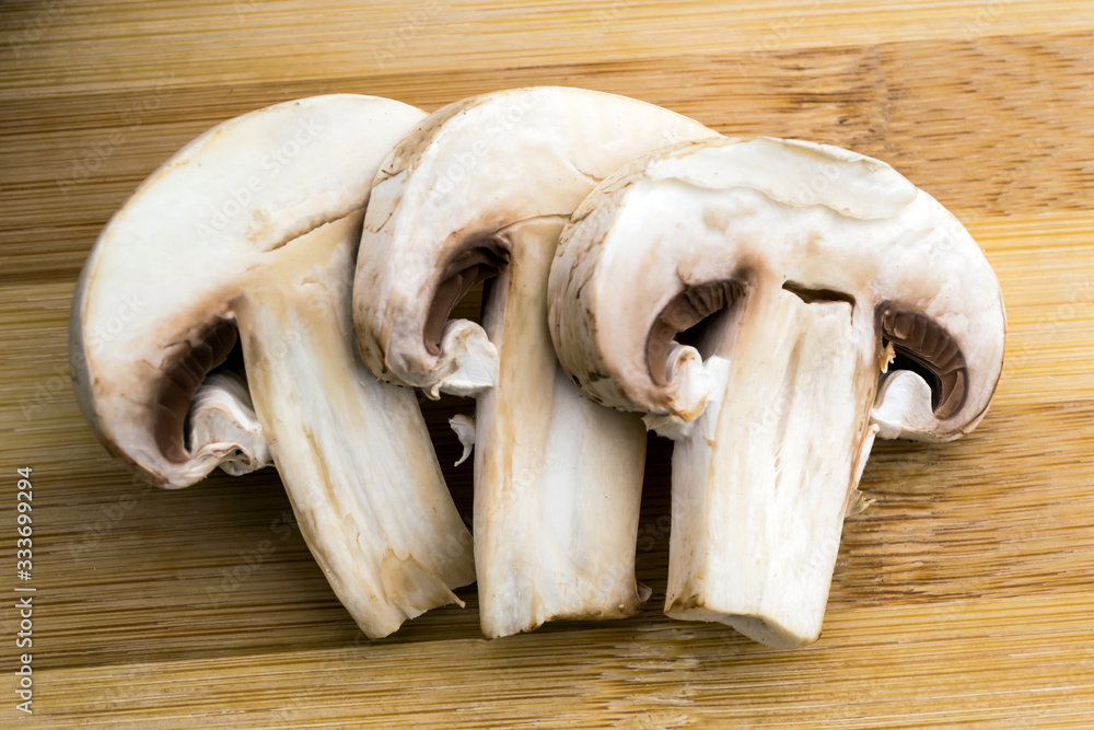 White mushrooms champignon White mushrooms champignon