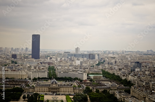 Paris, France - June 1, 2012. Aerial view of Paris from the Eiffel Tower. France.
