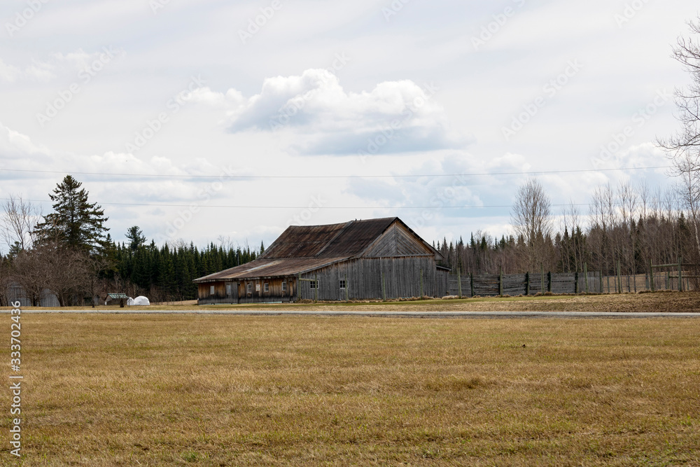 Obraz premium Bâtiment de ferme, Cantons de l'Est, Estrie, Québec Canada