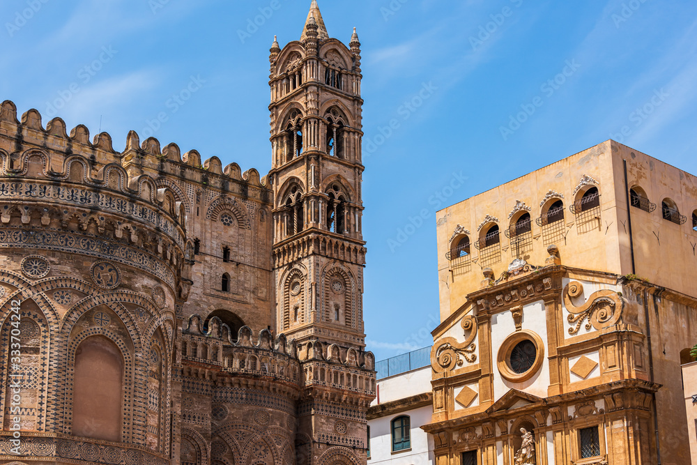 Clock Tower of the Cathedral of Palermo, Sicily