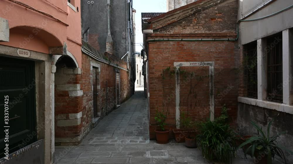 Venice, Italy - Historic buildings between the canals of the lagoon city Venice, Italy - Historic buildings between the canals of the lagoon city