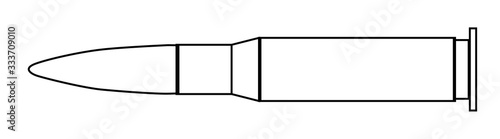 Rifle Bullet Outline Drawing