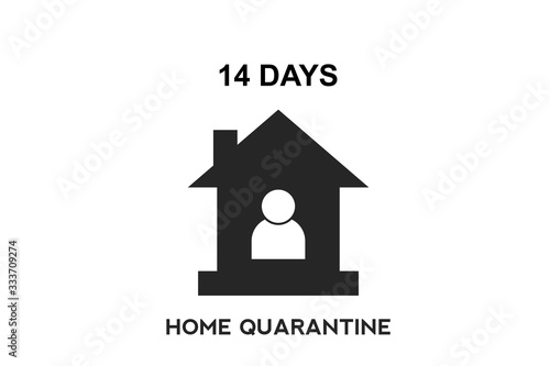 Home Quarantine icon vector, stay home stay safe icon