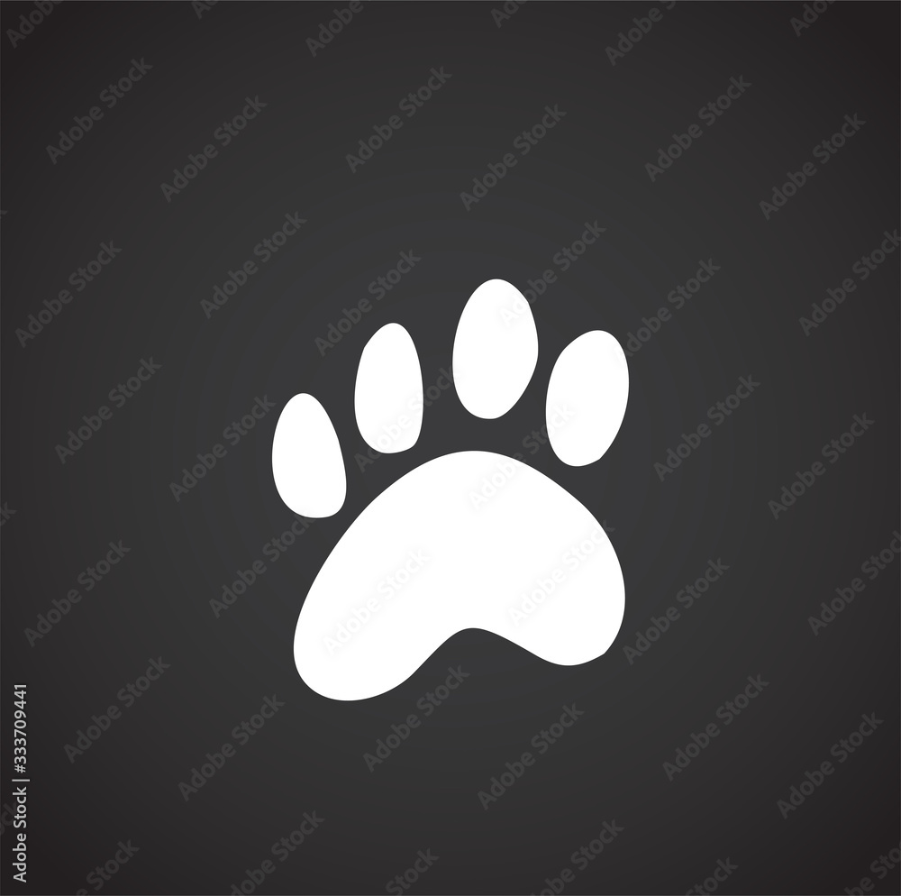 Animal foot print icon on background for graphic and web design. Creative illustration concept symbol for web or mobile app Animal foot print icon on background for graphic and web design. Creative illustration concept symbol for web or mobile app