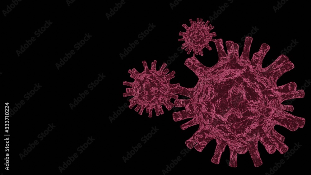 Disease COVID-19 infection. Background with realistic red and white virus cells. 3D rendering,3D illustration. Disease COVID-19 infection. Background with realistic red and white virus cells. 3D rendering,3D illustration.