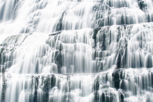 Waterfall at low speed in Iceland
