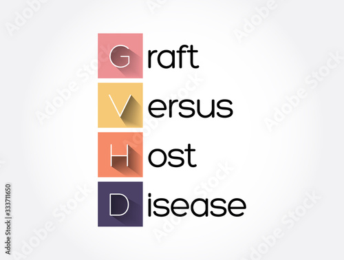 GVHD - Graft-versus-host disease acronym, medical concept background