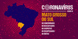 Infographics for epidemic progression in the state of Mato Grosso do Sul, Brazil. Text in brazilian portuguese saying  